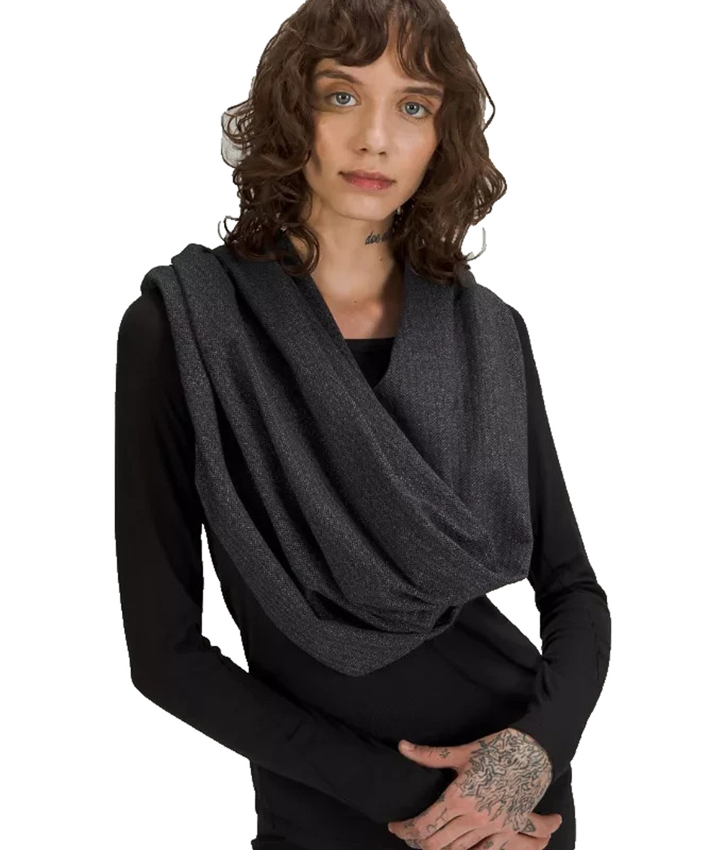 Lululemon Womens Scarf Vinyasa Wrap Multi-Way Stripes Heather Grey, one size